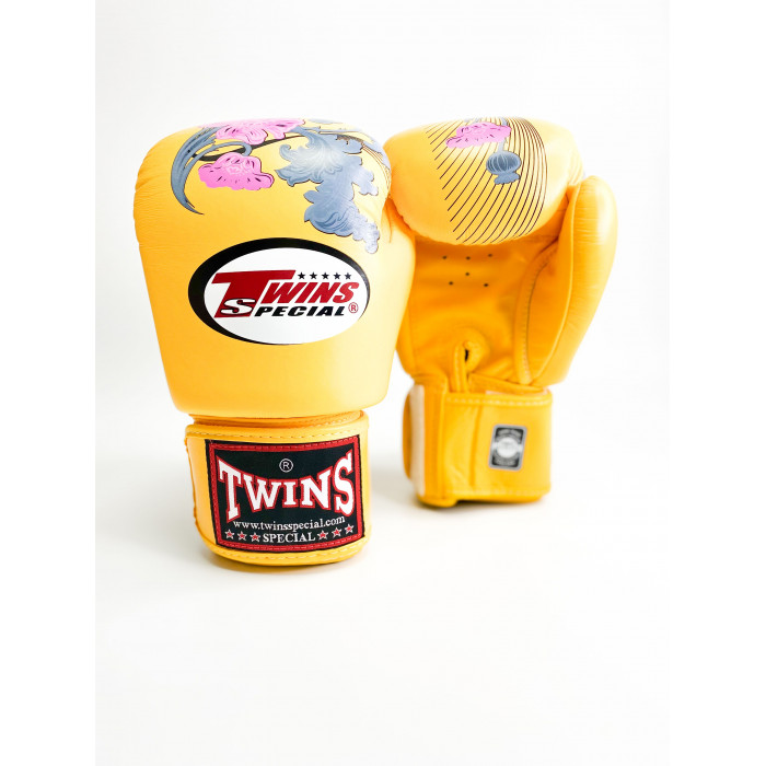 Боксерские перчатки Twins FBGVL3-13 yellow 14 oz