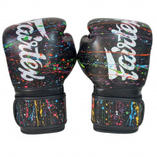 Боксерские перчатки Fairtex BGV14 Painter color black 14 oz