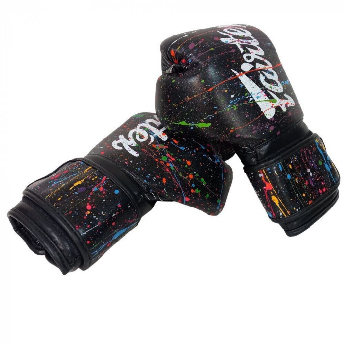 Боксерские перчатки Fairtex BGV14 Painter color black 14 oz