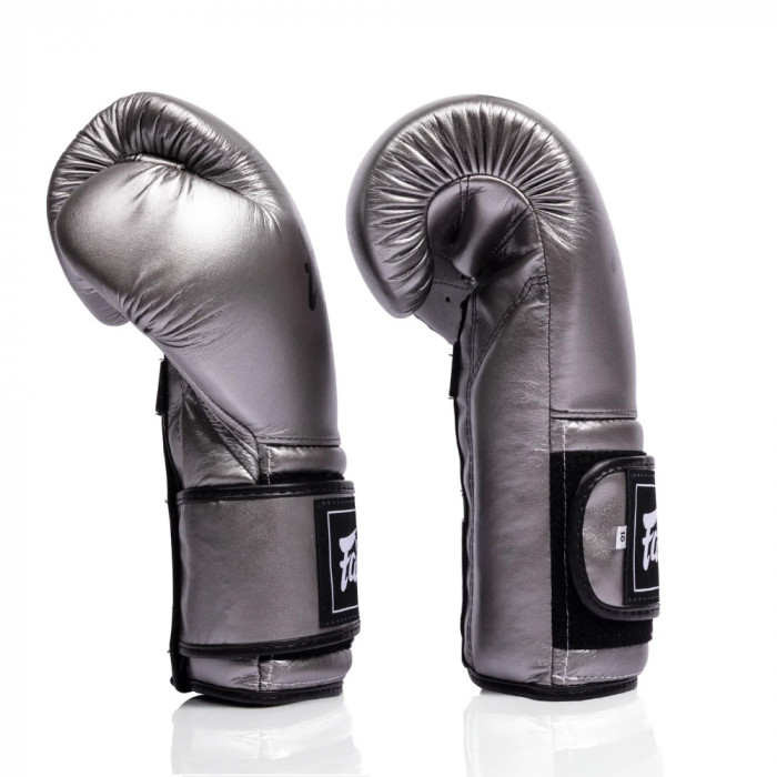 Боксерские перчатки Fairtex BGV9C-PLUS gun metallic 18 oz