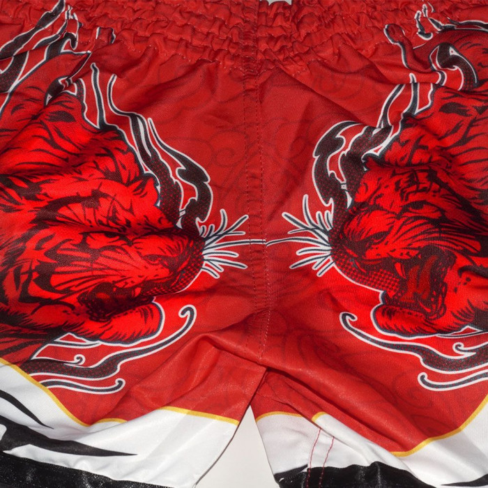 Шорты для бокса BORN TO BE TIGER WHITE-RED L