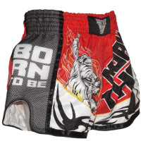Шорты для бокса BORN TO BE TIGER WHITE-RED M