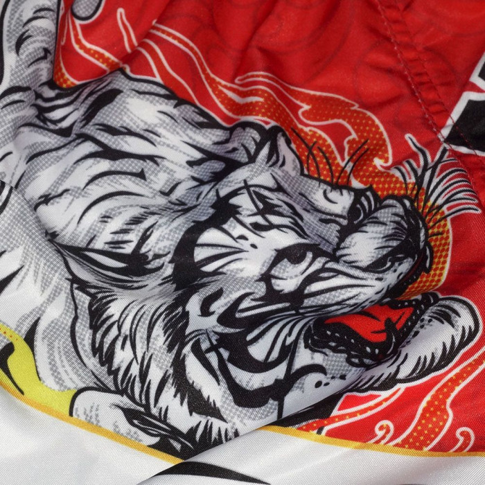 Шорты для бокса BORN TO BE TIGER WHITE-RED S