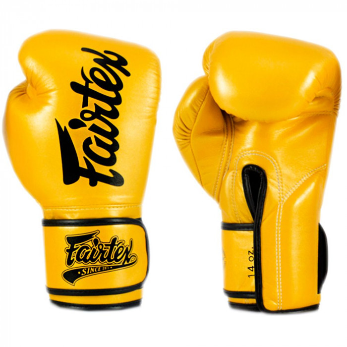 Боксерские перчатки Fairtex BGV18 Yellow 12 oz