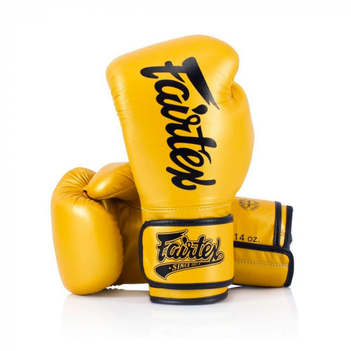 Боксерские перчатки Fairtex BGV18 Yellow 12 oz