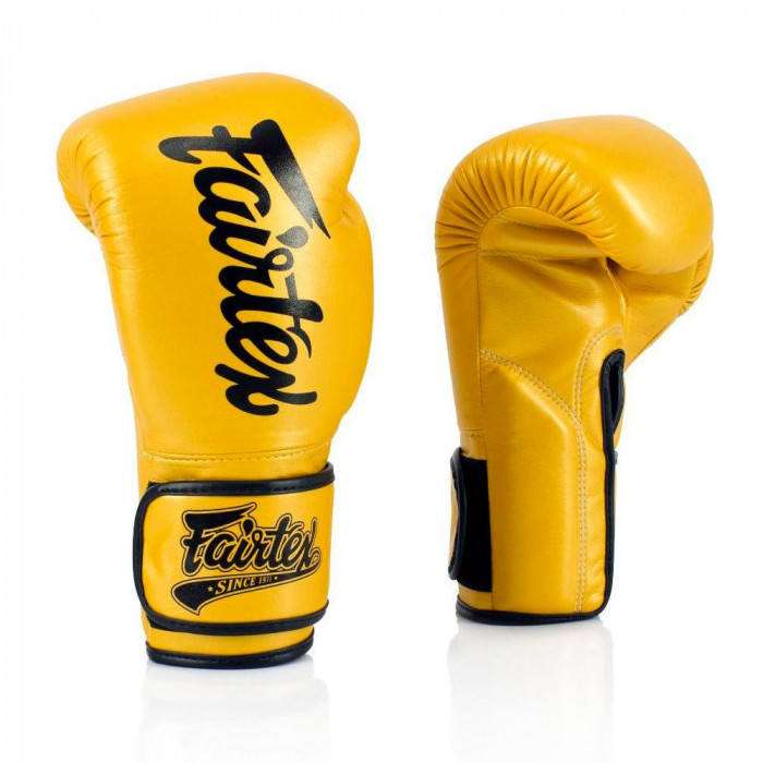 Боксерские перчатки Fairtex BGV18 Yellow 14 oz