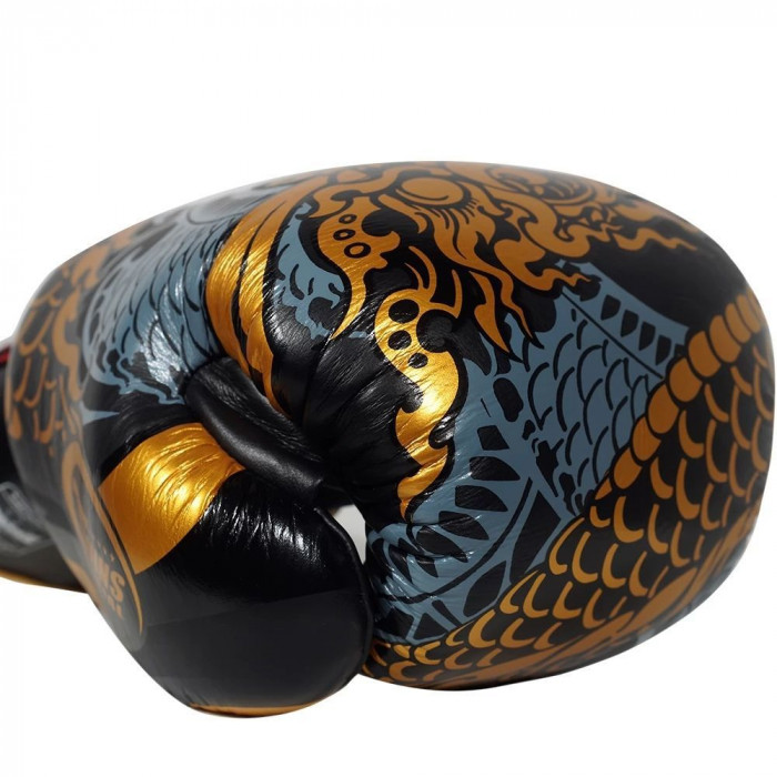 Боксерские перчатки FBGVL3-52 Dragon black gold 14 oz
