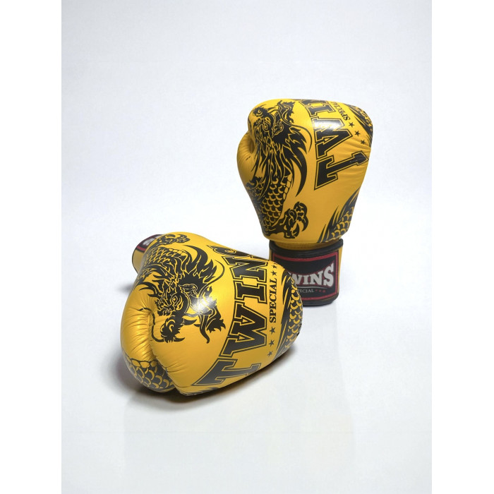Боксерские перчатки Twins Special FBGVL3-49 yellow black 12 oz