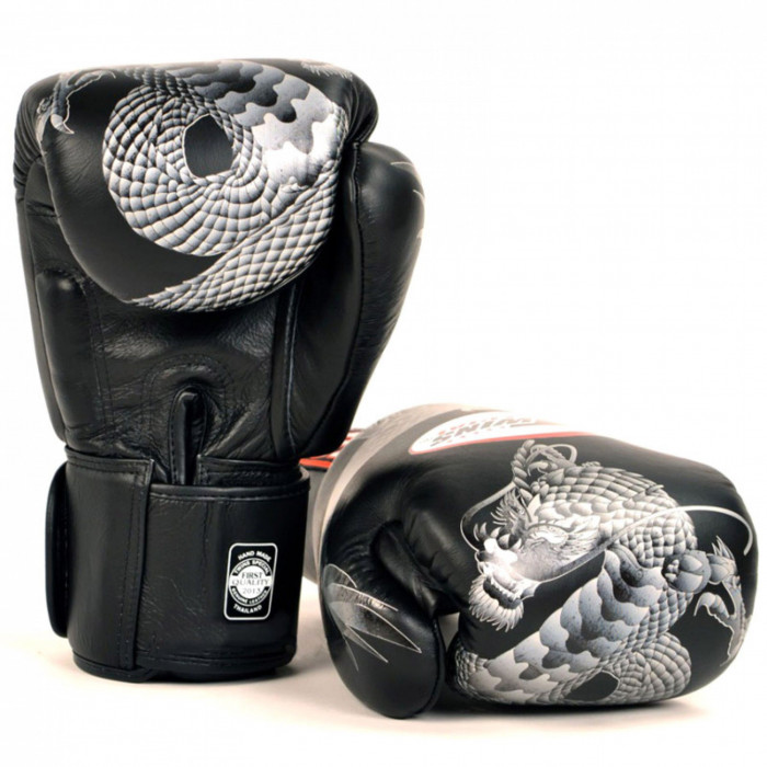 Боксерские перчатки Twins FBGVL3-23 black silver 16 oz