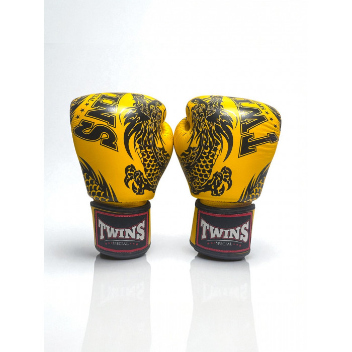 Боксерские перчатки Twins Special FBGVL3-49 yellow black 16 oz