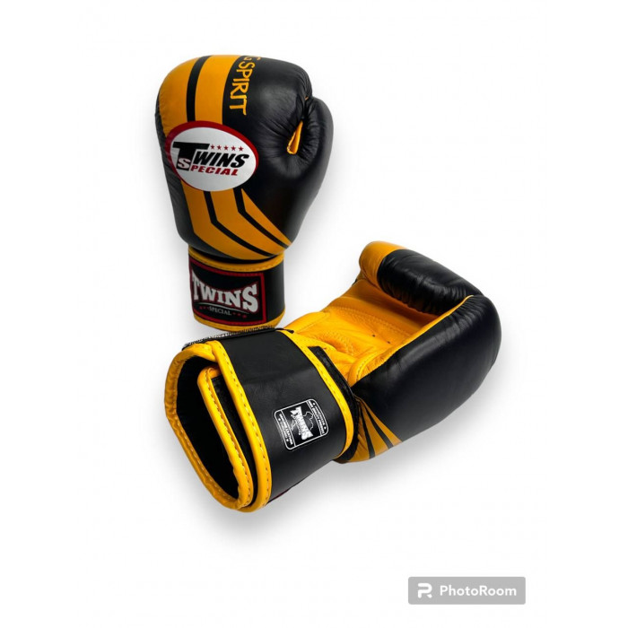 Боксерские перчатки Twins FBGVL3-43 yellow black 10 oz