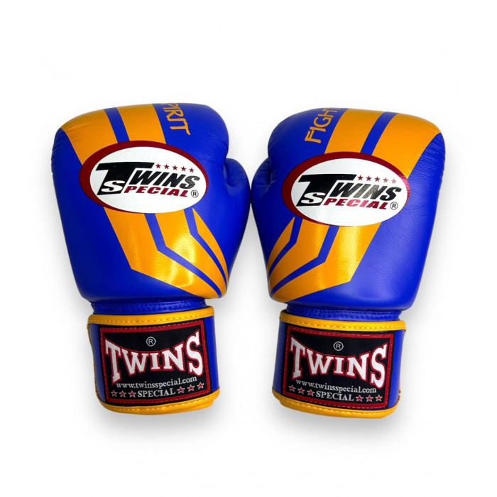 Боксерские перчатки Twins FBGVL3-43 blue yellow 10 oz