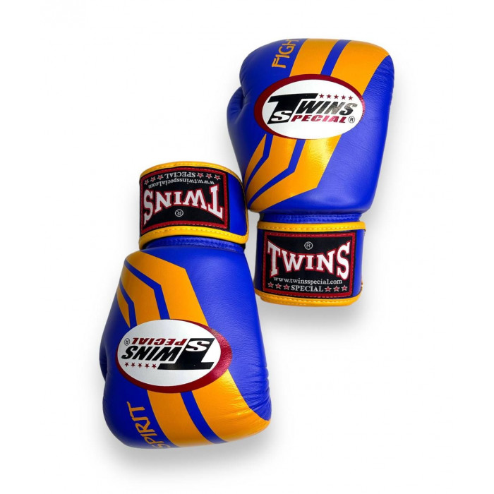 Боксерские перчатки Twins FBGVL3-43 blue yellow 10 oz