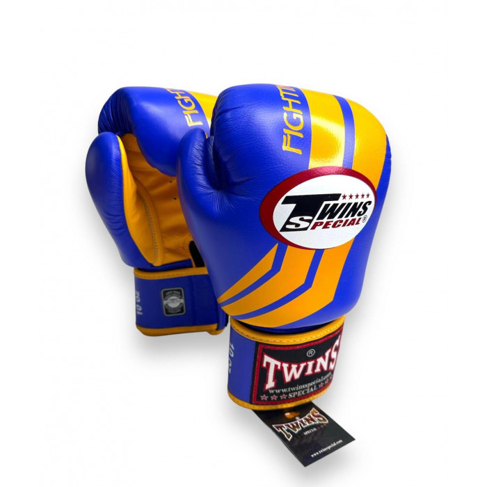 Боксерские перчатки Twins FBGVL3-43 blue yellow 10 oz
