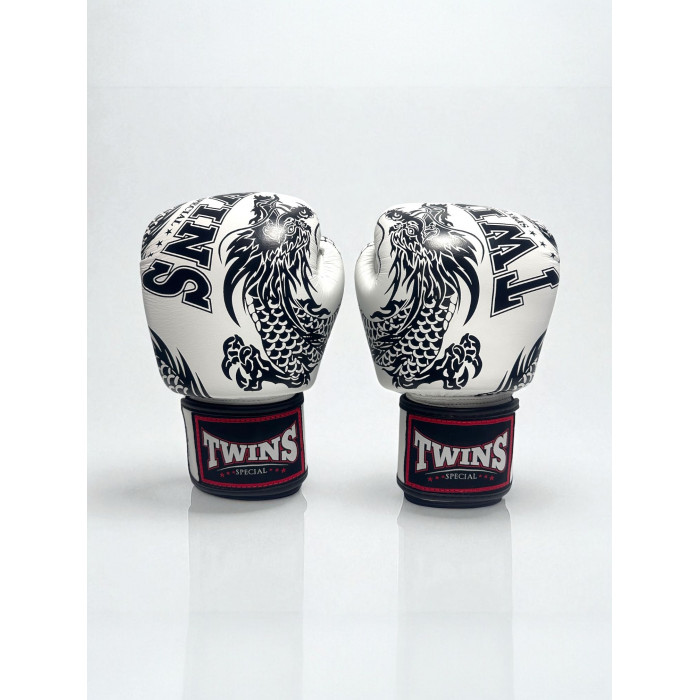 Боксерские перчатки TWINS FBGVL3-49 white black 12 oz