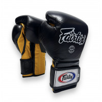 Боксерские перчатки Fairtex BGV9 black yellow 12 oz