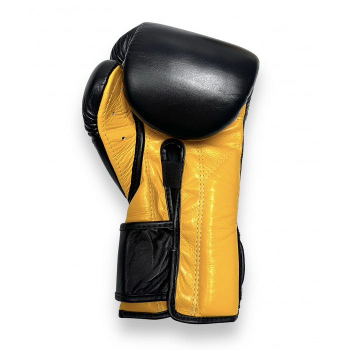 Боксерские перчатки Fairtex BGV9 black yellow 12 oz