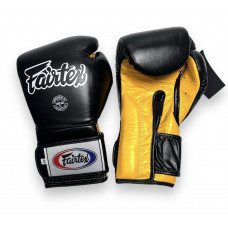 Боксерские перчатки Fairtex BGV9 black yellow 14 oz