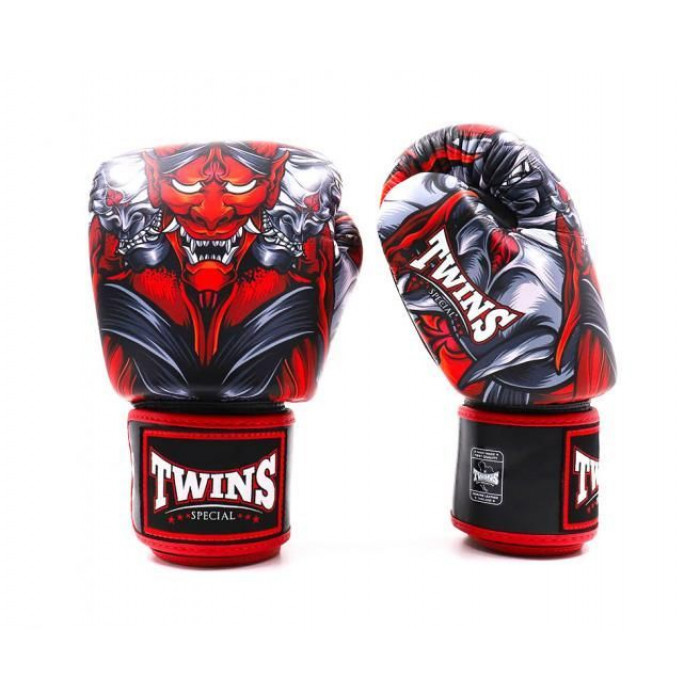 Боксерские перчатки Twins FBGVL3-58 (Кабуки) red 14 oz
