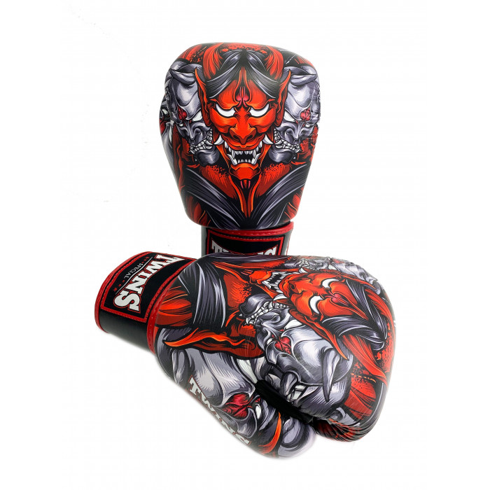 Боксерские перчатки Twins FBGVL3-58 (Кабуки) red 14 oz