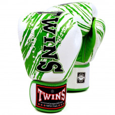 Боксерские перчатки TWINS FBGVL3-TW2 WHITE-GREEN 10 oz