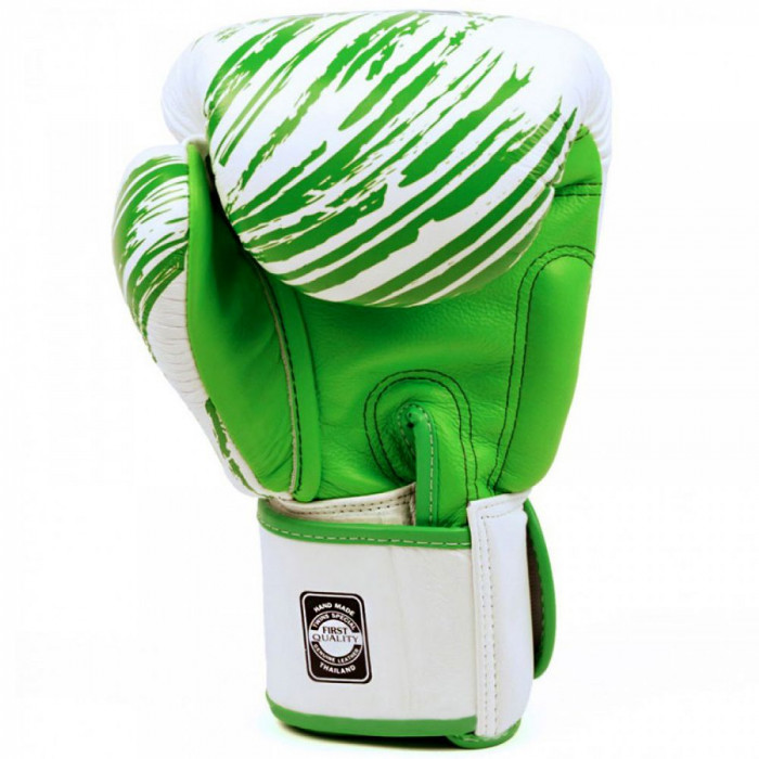 Боксерские перчатки TWINS FBGVL3-TW2 WHITE-GREEN 12 oz