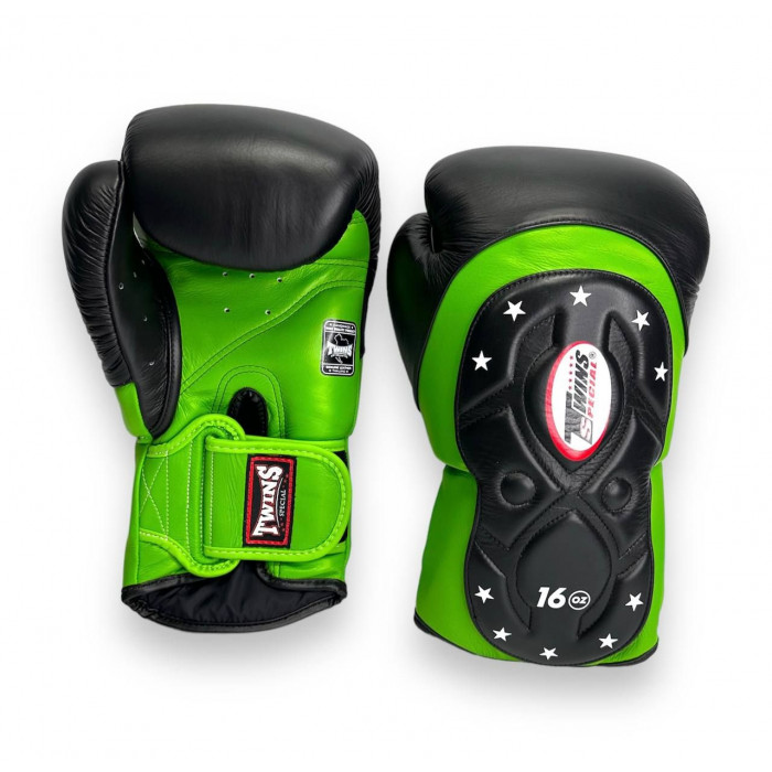 Боксерские перчатки Twins Special BGVL6 MK green black 16 oz