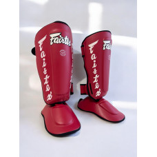 Защита голени Fairtex SP7 red L
