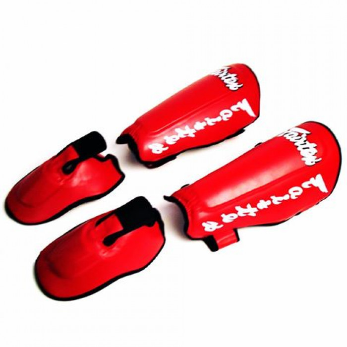 Защита голени Fairtex SP7 red XL