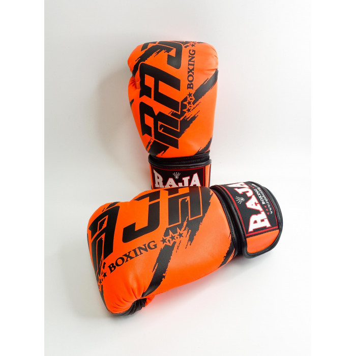 Боксерские перчатки Raja model 3 orange 14 oz