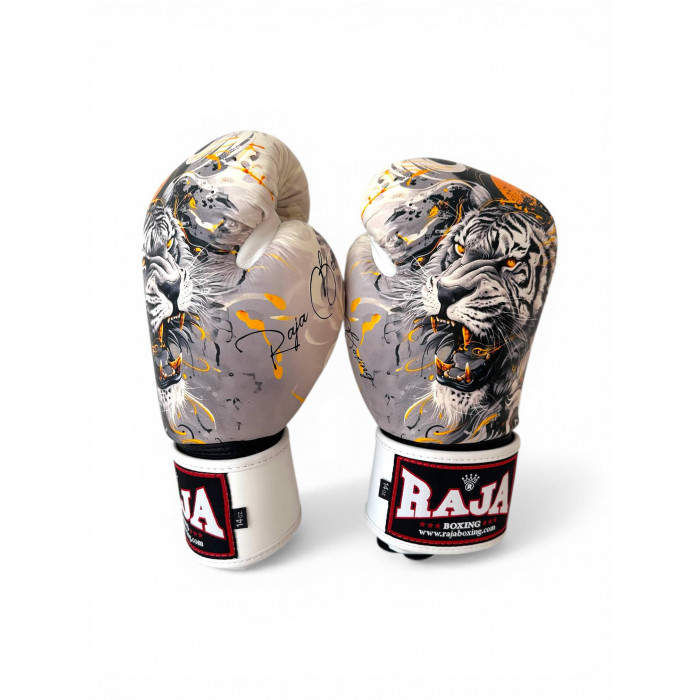 Боксёрские перчатки Raja White Tiger 14 oz