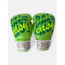 Боксёрские перчатки TKB ACTIVE MUAYTHAI green 12 oz