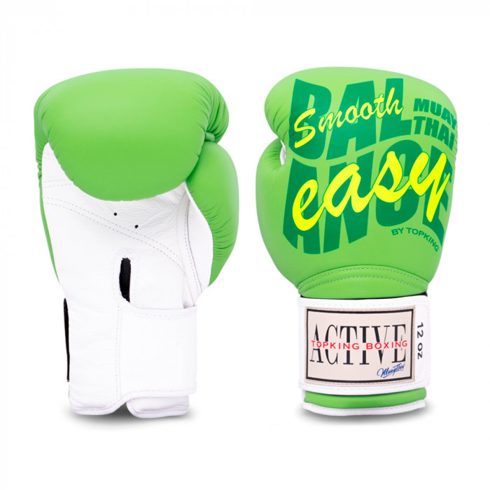 Боксёрские перчатки TKB ACTIVE MUAYTHAI green 12 oz