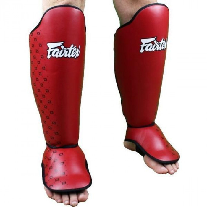 Защита голени Fairtex SP5 red M
